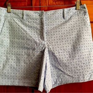 Eyelet shorts NWT light bluish/lavender 6” Ann Taylor Loft size 12